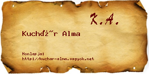 Kuchár Alma névjegykártya